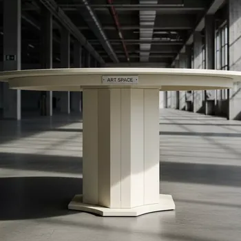 Аренда Стол круглый 90 DECO слоновая кость в Alpha Sirius — ART SPACE