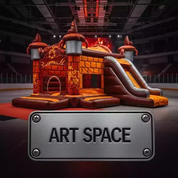 Аренда Батуты манежные с мини горками в ледовой арене «Шайба» — ART SPACE