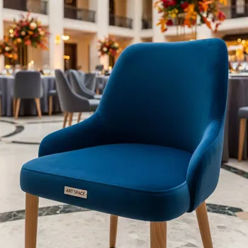 Аренда Кресло Канг велюр синий в Mövenpick Hotel — ART SPACE
