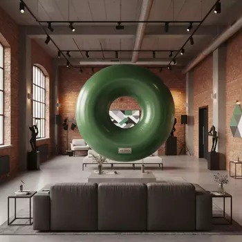 Аренда Шар фольгированный Пончик зеленый в лофте «Студия 21» — ART SPACE
