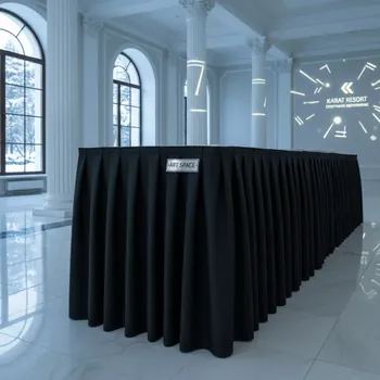 Аренда Фуршетная юбка черная габардин 5,6х70 см в Karat Resort — ART SPACE