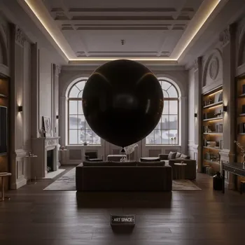 Аренда Шар с гелием 45 см черный в лофте «Студия 21» — ART SPACE