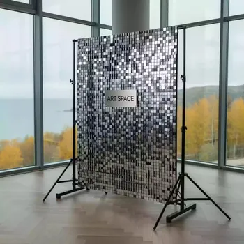 Аренда Фотозоны из пайеток со стойками в санатории «Сочи» — ART SPACE
