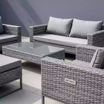Аренда Комплект мебели плетеной AFM 373G Grey на Сочи Автодроме — ART SPACE