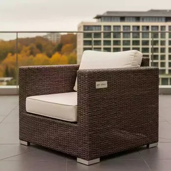 Аренда Плетеное кресло с подушкой Alga Armchair в Swissôtel Resort Sochi Kamelia — ART SPACE