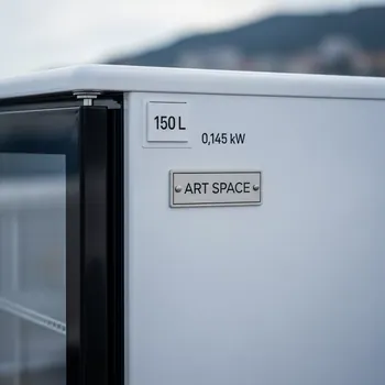 Аренда Холодильная витрина 150 л 0,145 кВт на VIP теплоходе (Морпорт Сочи) — ART SPACE