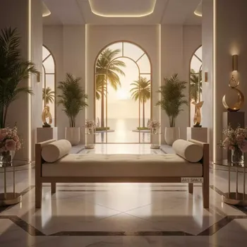 Аренда Банкетка Исэ сосна велюр бежевый в Karat Resort — ART SPACE