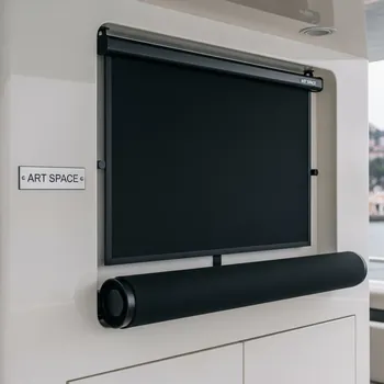 Аренда Проекционный экран ViewScreen Scroll 180х180 1 1 на VIP теплоходе (Морпорт Сочи) — ART SPACE