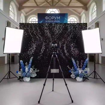 Аренда Фотозона из пайеток с камерой черная на вилле «Анна» — ART SPACE