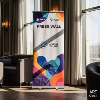 Аренда Пресс волл 2х2 для конференции в ресторане «Brunello» — ART SPACE