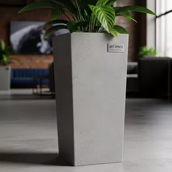 Аренда Кашпо Urbi Square Beton 49 бетон Prosperplast 21 л в Grand Karat Sochi — ART SPACE