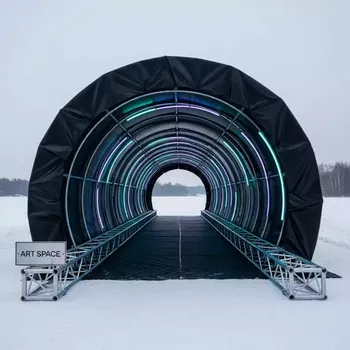 Аренда Шатер тоннельный из ферм 10х8 м черный на вилле «Анна» — ART SPACE
