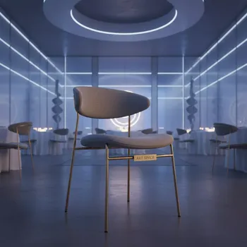 Аренда Стул Turin серый золотые ножки в Alpha Sirius — ART SPACE