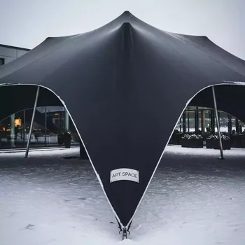Аренда Шатер Кайт 8х12 черный в ресторане «Sanremo» — ART SPACE