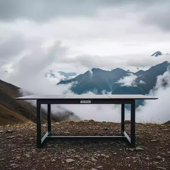 Аренда Стол обеденный садовый Rimini 170 см на площадке Rosa Peak (2320м) — ART SPACE
