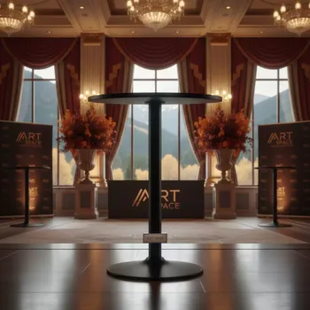 Аренда Стол коктейльный конгресс черный в Radisson Hotel Rosa Khutor — ART SPACE