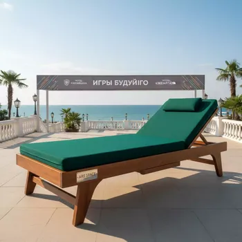 Аренда Шезлонг деревянный с матрасом Rimini в гранд-отеле «Жемчужина» — ART SPACE