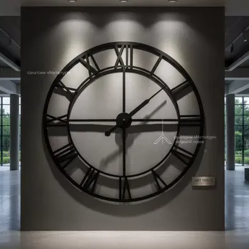 Аренда Часы декоративные Black Clock в санатории «Металлург» — ART SPACE