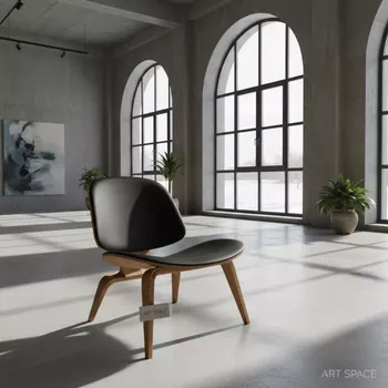 Аренда Стул деревянный Eames черный в ОКЦ «Галактика» — ART SPACE