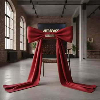 Аренда Бант красный 17х269 см в Stella di Mosca — ART SPACE