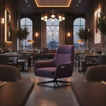Аренда Кресло Mokka purple 3077VL в ресторане «Brunello» — ART SPACE