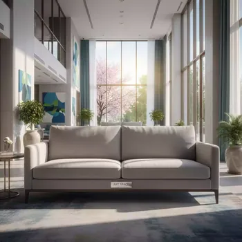 Аренда Диван кровать прямой Modvanna велюр светло серый в Swissôtel Resort Sochi Kamelia — ART SPACE