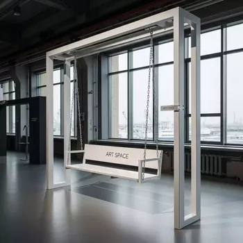 Аренда Качели металлические белые Metz в зале «Чайка» (Морпорт) — ART SPACE