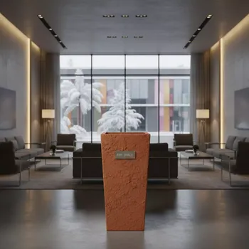 Аренда Кашпо Urbi Square Effect 49 терракотовое Prosperplast 21 л в Gamma Sirius — ART SPACE