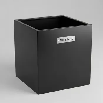 Аренда Кашпо WS4 Prosperplast пластиковое квадратное чёрное в ресторане «Brunello» — ART SPACE