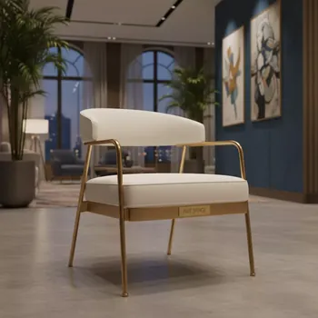 Аренда Стул Вашингтон золотой эко белый в Boutique Hotel PORTUM 1905 — ART SPACE
