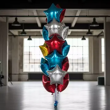 Аренда Связка из 13 фольгированных звезд в Delta Sirius — ART SPACE