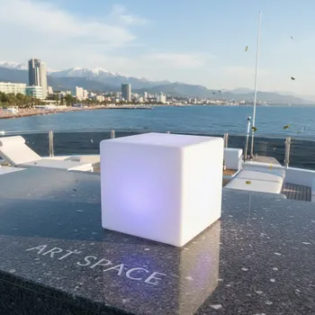 35х35 Столы журнальные светящиеся КУБЫ LED RGBW подсветка