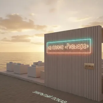 Аренда Неоновая вывеска "Ну где же вы девчонки" на пляже «Ривьера» — ART SPACE