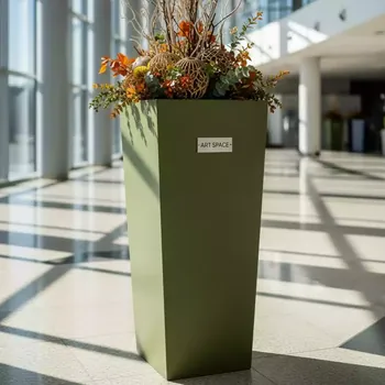 Аренда Кашпо Prosperplast Urbi Square 49,21 л оливковое в Керлинговом центре «Ледяной куб» — ART SPACE