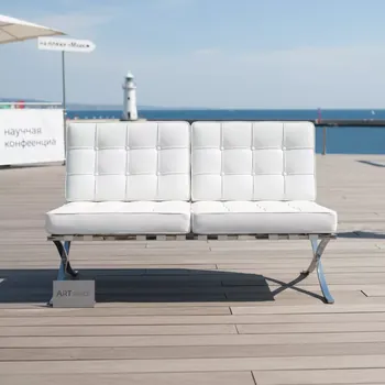 Аренда Диван двухместный Barcelona white на пляже «Маяк» — ART SPACE
