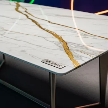 Аренда Стол Motus мрамор white gold в Green Flow Hotel — ART SPACE