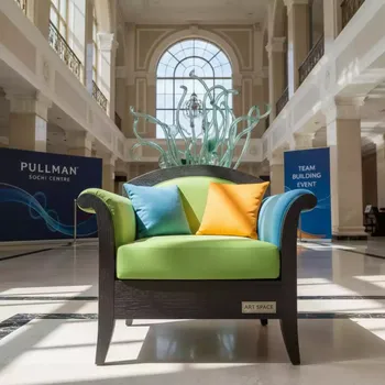 Аренда Кресло Марсель с подушками мореная лиственница в Pullman Sochi Centre — ART SPACE