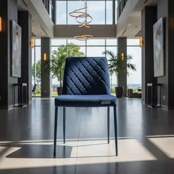 Аренда Стул Маллин Диамант вельвет синий синие ножки в City Park Hotel Sochi — ART SPACE