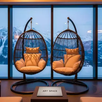 Аренда Подвесное кресло двухместное BUENO GRANDE 2XL коричневое в Green Flow Hotel — ART SPACE