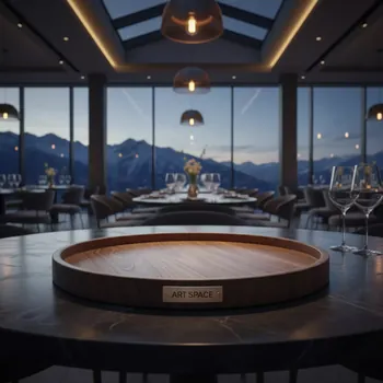 Аренда Поднос для сыра деревянный 23 см на площадке Rosa Peak (2320м) — ART SPACE