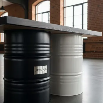 Аренда Фуршетный стол Barrel Black & White в Маринс Парк Отеле — ART SPACE