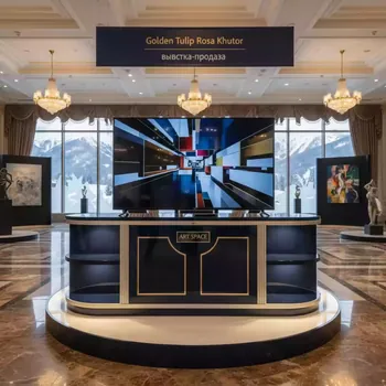 Аренда Стойка ТВ с телевизором 65 дюймов в Golden Tulip Rosa Khutor — ART SPACE
