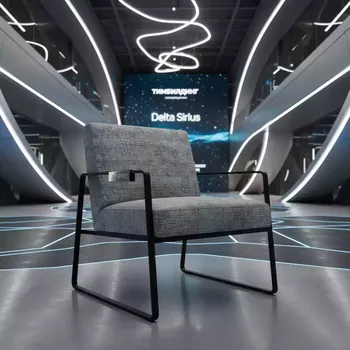 Аренда Стул Хит с подлокотниками каркас черный принт Silence в Delta Sirius — ART SPACE