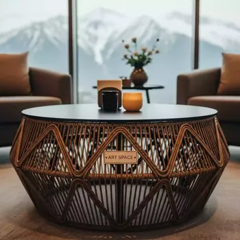 Аренда Стол плетеный журнальный Zoe в Rixos Krasnaya Polyana — ART SPACE