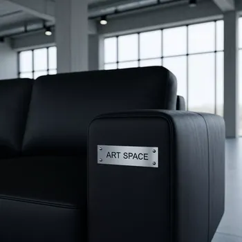 Аренда Диван черный из экокожи в санатории «Сочи» — ART SPACE