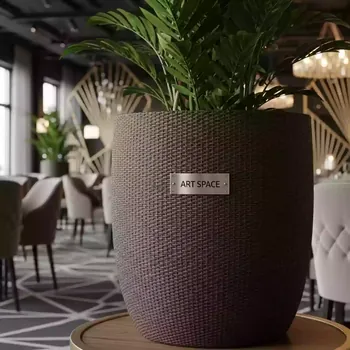 Аренда Кашпо для цветов Prosperplast Rato Low 32 21 л венге в ресторане «Voda» — ART SPACE