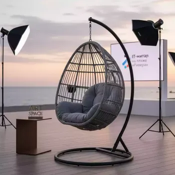 Аренда Кресло подвесное AFM 810G серое на пляже «Ривьера» — ART SPACE