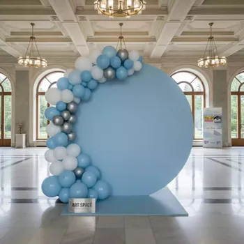 Аренда Фотозона круглая голубая с шарами в санатории «Сочи» — ART SPACE