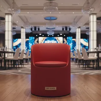 Аренда Кресло бочка красное в Radisson Hotel Rosa Khutor — ART SPACE