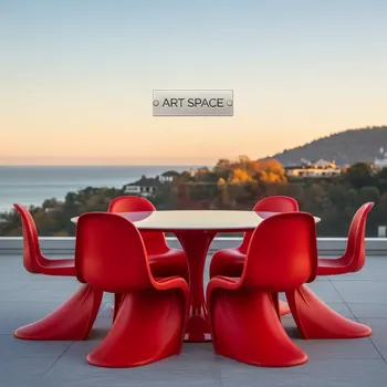 Аренда Столовая группа на 6 персон красная в Karat Resort — ART SPACE
